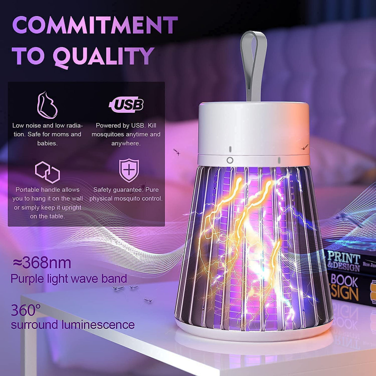 Eco-Friendly Mosquito Killer Lamp - Silent, Safe, and Effective